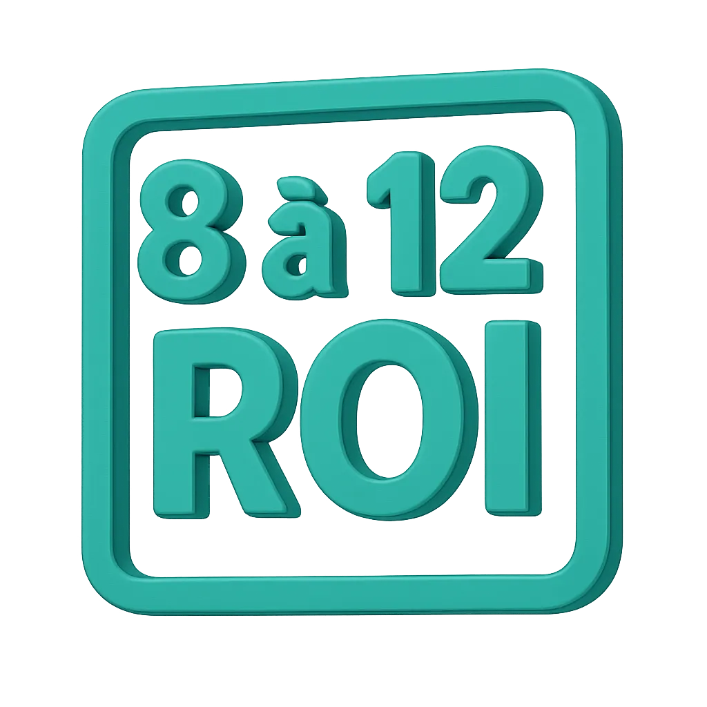 8 à 12x de ROI